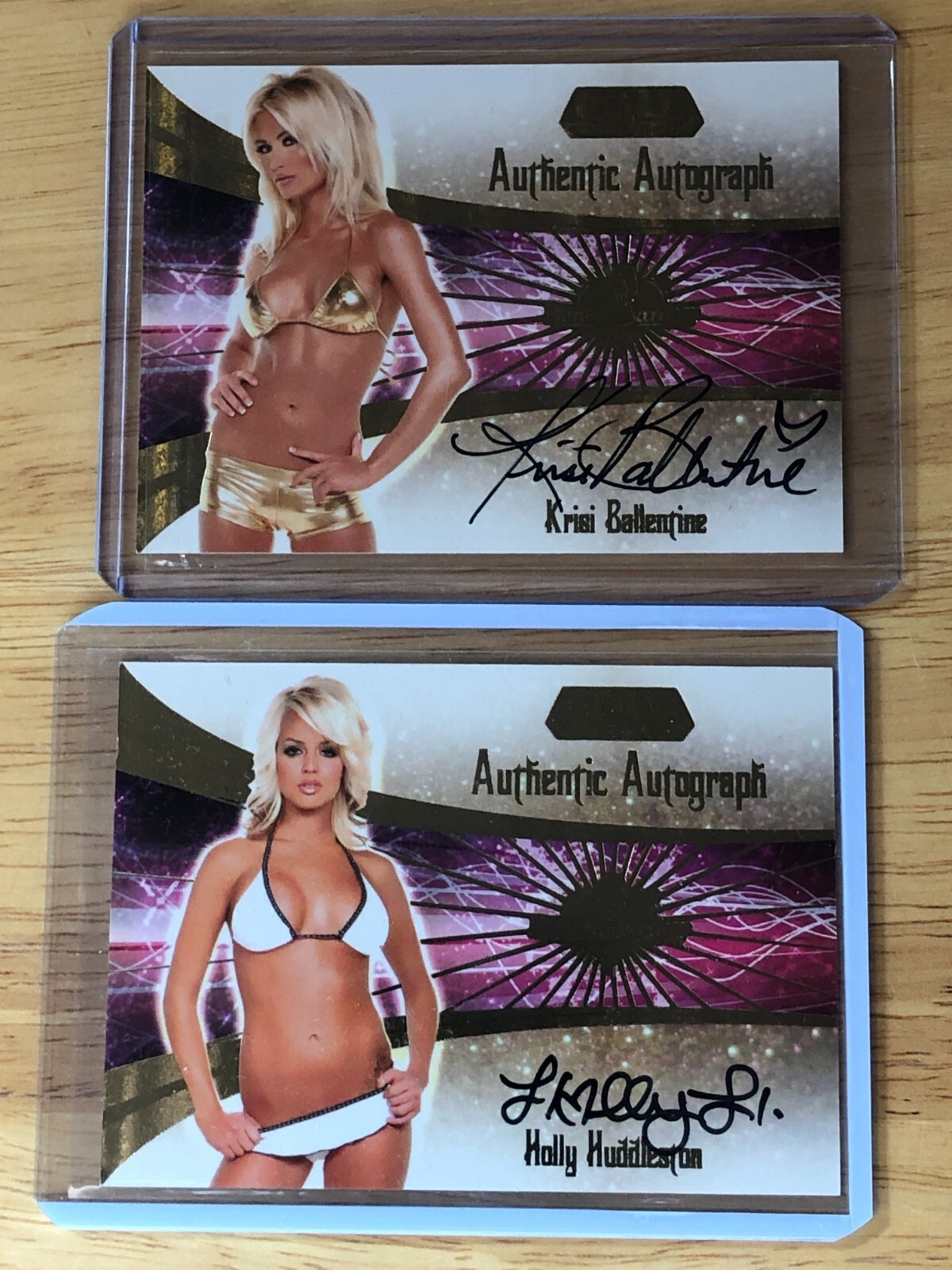 Krisi Ballentine, and Holly Huddleston, 2007  Two Gold Autograph Cards,