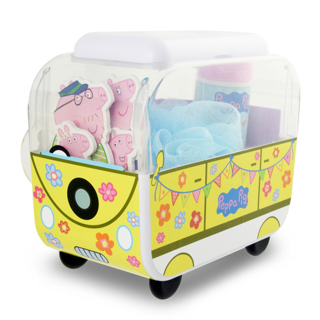 Peppa Pig Camper Van Bath Set - Shower Gel 150Ml Bath Characters, Bath Puff, Sticky Bus - Image 3