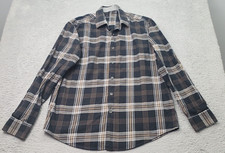 Tasso Elba Shirt Mens Multi Plaid Long Sleeve Regular Fit Collared Button Down