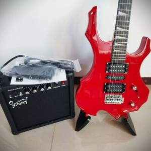 Taille complète 36" Paquet de démarrage de guitare électrique rouge avec 20-Watt Amplificateur et plus
