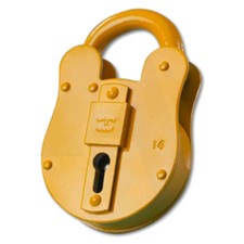 Walsall Fire Brigade Padlock FB14 Yellow Only (WL-FB14)