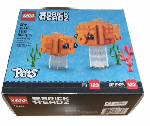 New & Sealed LEGO BrickHeadz Pets Goldfish Set 40442 (Retired)