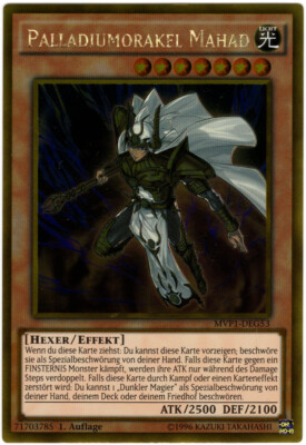 Yu-Gi-Oh! MVP1-DEG53 Palladiumorakel Mahad Gold Rare 1. Auflage Sleeve & Toplo