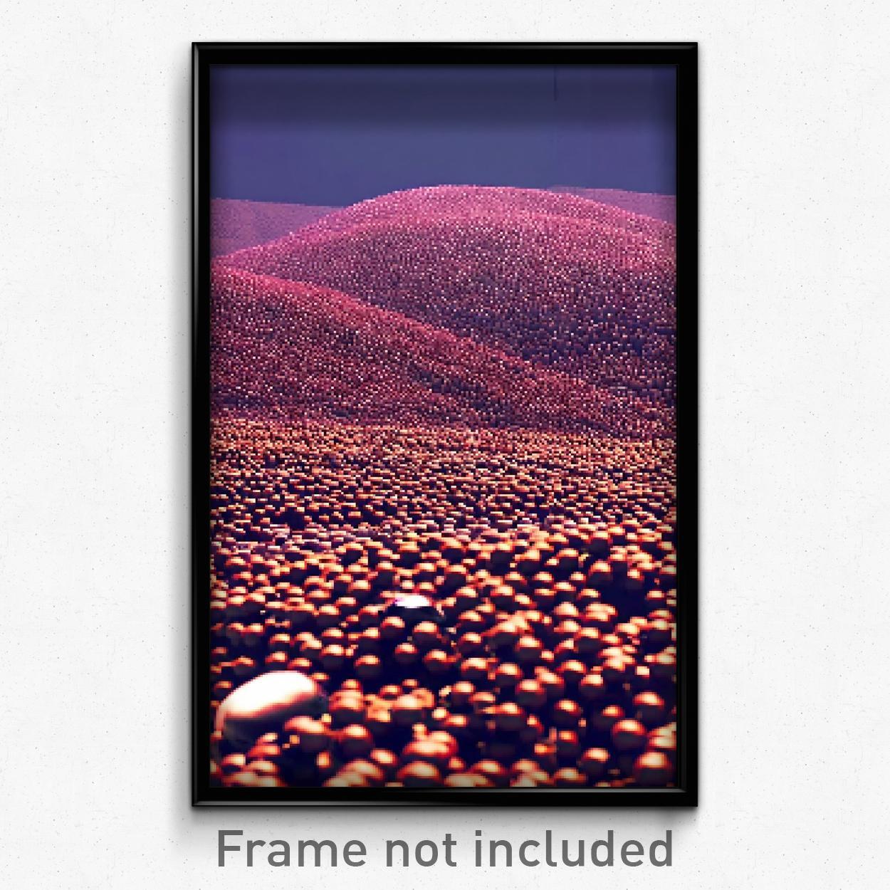 Pixel Art Poster - Rubbery Heath (8 Bit Psychedelic Trippy Video Game Print)