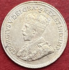 1920 Canada 5 Cents - AU58 - Lot#7334