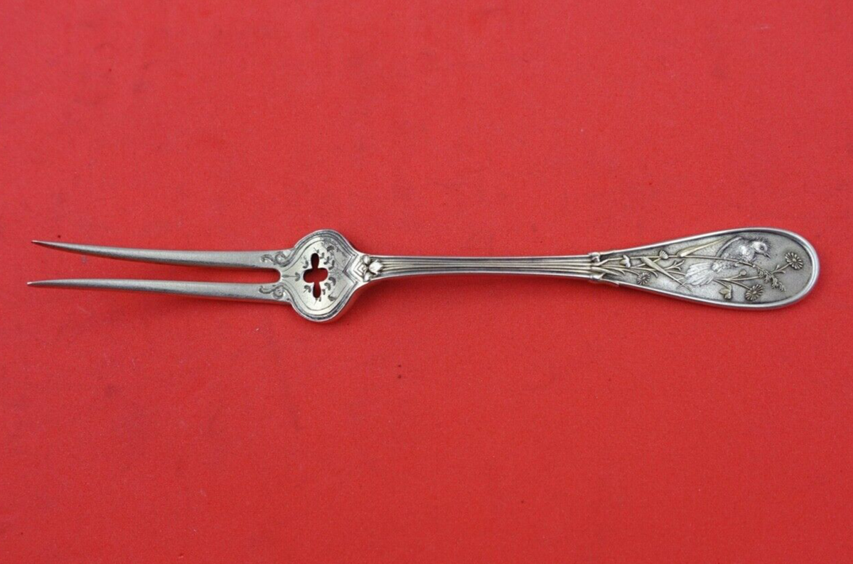 Japanese by Tiffany and Co Sterling Silver Fruit Fork rare pierced