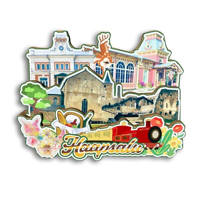 Haapsalu Estonia Refrigerator magnet 3D travel souvenirs wood craft gifts