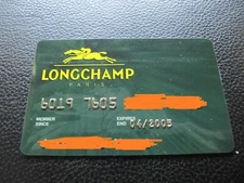LONGCHAMP EUROBANK credit debit card Greece Greek used in excellent condition