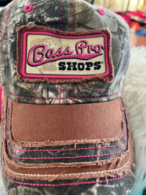 Bass Pro Shops Women’s Distressed Pink Logo Snap Back Hat Bass Pro Shops Women main image 2