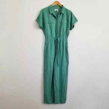 NWT Universal Thread Green Linen Blend Boiler Jumpsuit Size 2