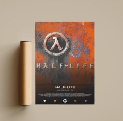 Half-Life Poster | Gaming Poster | Video Game Prints | Wall Decor Posters