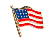 Vintage American Flag Lapel Pin *MADE IN AMERICA*