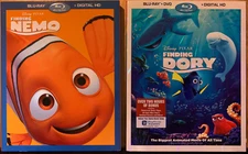 Finding Dory & Finding Nemo  NEW/SEALED Blu-Rays with Slipcovers + Digital Copy