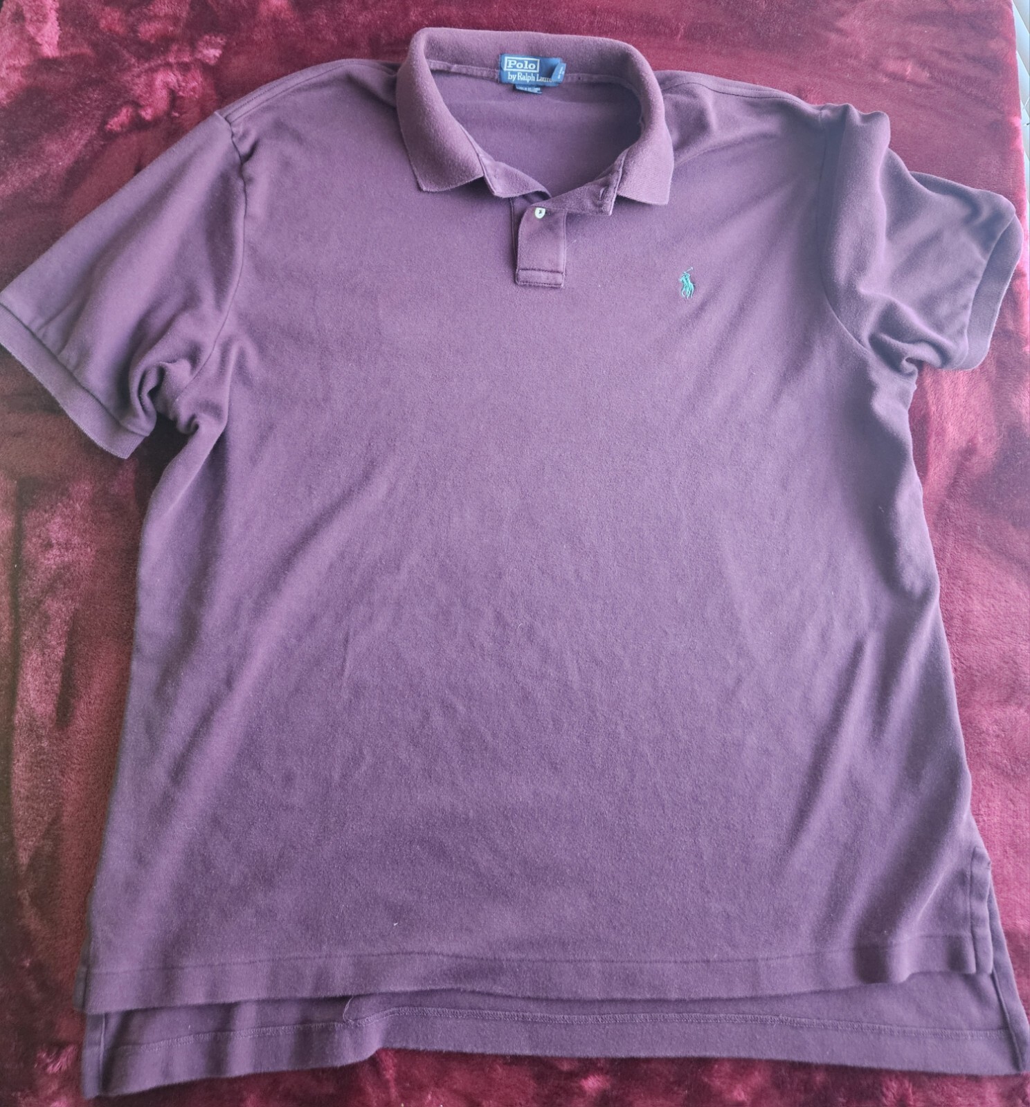 Polo Ralph Lauren vintage viola verde pony taglia large Y2K anni 90