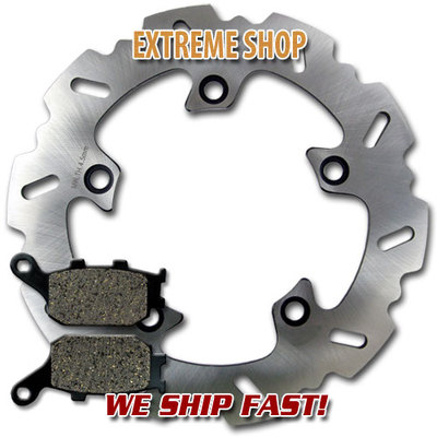 Rear Stainless Steel Brake Rotor + Pads for Suzuki SFV 650 Gladius (2009-2015)