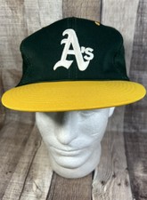 Vtg Oakland A  s Snapback Hat Mesh Trucker Cap Sports Specialties MLB Youngan NOS