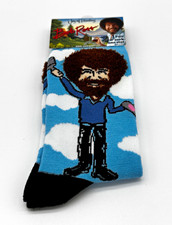Bob Ross Joy of Painting Men Crew Socks One Size Blue Clouds 1 Pair