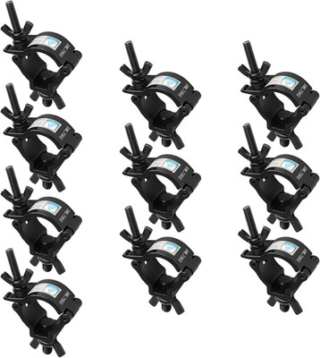 10 Pack Black Truss Clamps, 1-1/2'' OD Aluminum Alloy DJ Stage Light Clamp Hook F