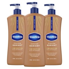 Vaseline Intensive Care Body Lotion Cocoa Radiant 3 Count For Dry Skin Lotion