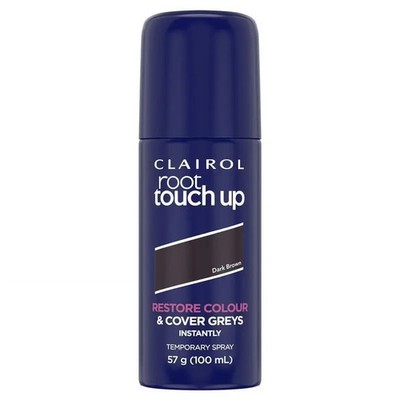 Clairol Temporary Root Touch-Up Concealing Spray Dark Brown Natural Look 57g NEW