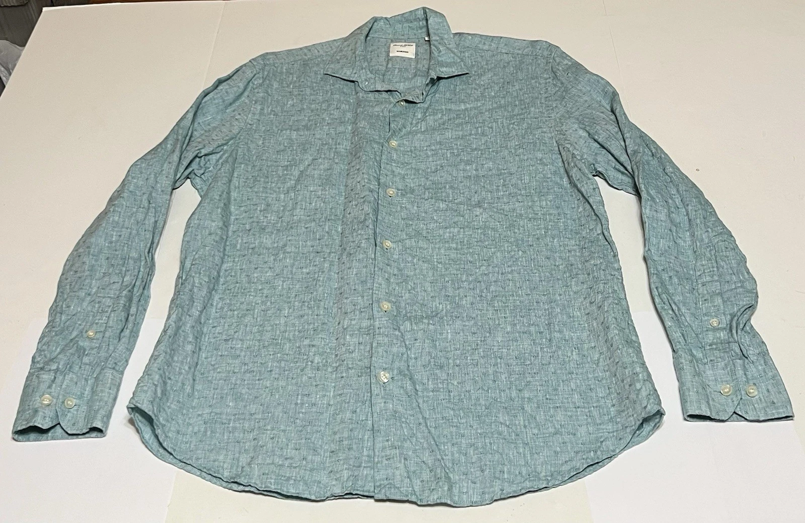 Murano Baird McNutt Shirt Mens Large Blue Green Linen Button Up Long Sleeve
Opens in a new window or