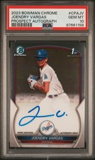 2023 Bowman Chrome Prospect Auto #CPAJV Joendry Vargas PSA 10