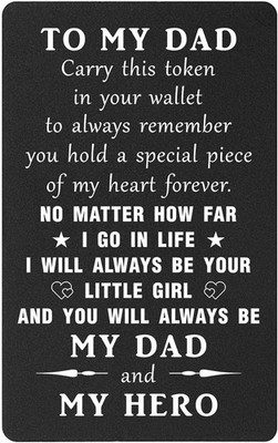 TANWIH Dad Gifts from 1 Count (Pack of 1), Wallet Card From Daughter 