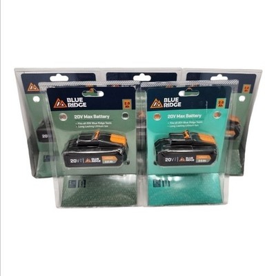 Blue Ridge Tools 20V Replacement Batteries 5 Piece Lot, Long Lasting Lithium Ion