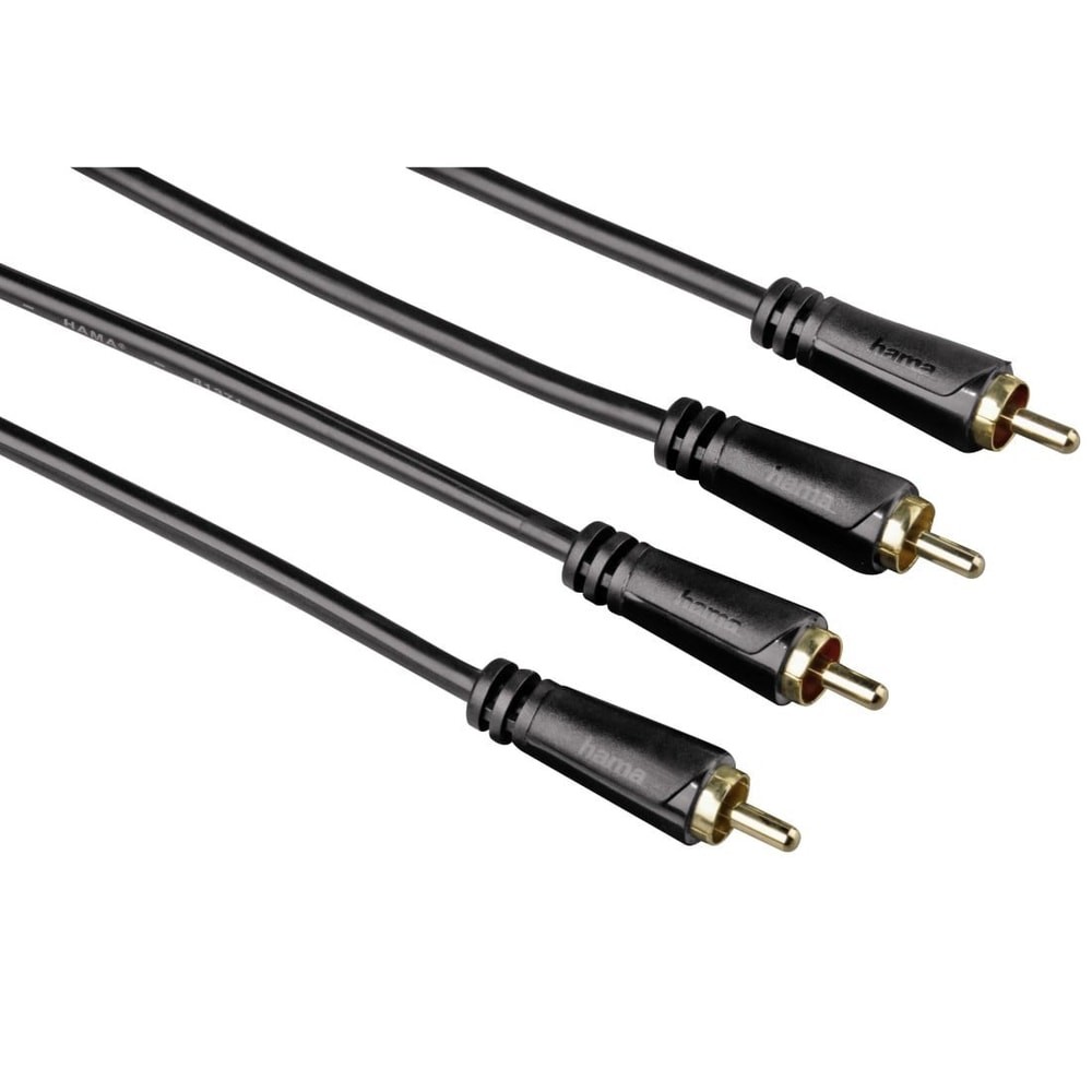 HAMA Audio-Kabel 2 Cinch-Stecker - 2 Cinch-Stecker vergoldet 1 1907438 3390₽