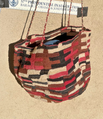 Shigra Bag, Straw,  Agave Fiber Woven Tribal, Ecuador