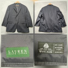 Lauren Ralph Lauren Men's Wool Pinstripe Blazer Gray 2-Button Size 42R