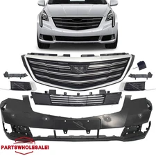 Front Bumper Upper Lower Grille Bracket Fog Light Cover For Cadillac XTS 18-19