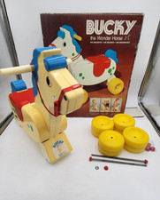 Vintage 1980 Bucky the Wonder Horse IOB CBS Toys Wonder Products Completo No Soun