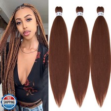 Pre Stretched Braiding Hair Light Brown Color 30 Braiding Hair Extensions for