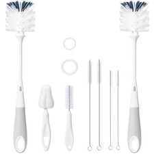 8 Pack Baby Bottle Brush Set, 12.7" Nylon Brush with Cleaner, 5.4" Nylon 5....