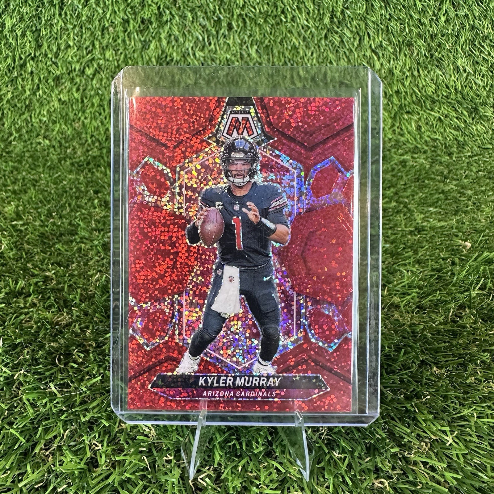 2024 Panini Mosaic Kyler Murray #1 Red Sparkle Color Match Arizona Cardinals
