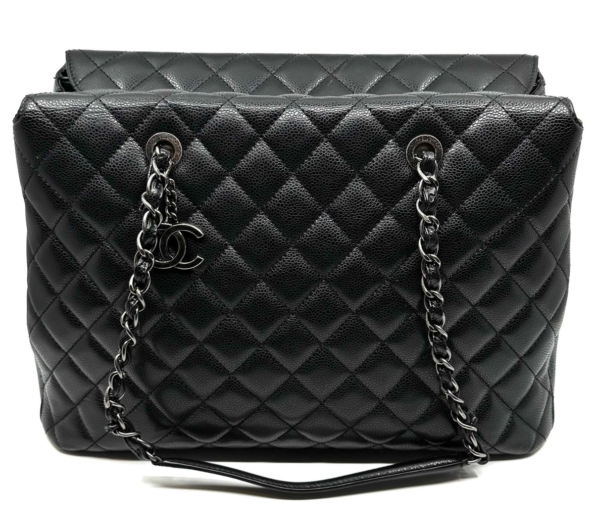 Chanel Large Shopping Bag Black Caviar Leather, w/ original  display picture 1