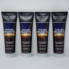 John Frieda Midnight Brunette Color Deepening Shampoo, 8.3 fl oz 4 Pack 