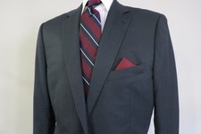 Ermenegildo Zegna Su Misura wool silk blend two button side vent full suit 50 L