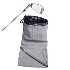 Towel Pro, Golf Club and Ball Cleaning Pouch with Attached Towel, Gray