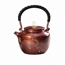 400 ml Kupfer-Teekanne mit Hammerschlagtextur traditionell Teegef&auml;&szlig; f&uuml;r K&uuml;che