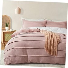 Misty Rose Duvet Cover King Size - Pleated King King 104" 90" 06 - Mist Rose