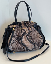 PRADA Snake pattern print 2way Shoulder bag Black Women Limited Edition Handbag