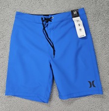 Hurley Board Shorts Mens 30 Blue Surf Swim Quick Dry Stretch NWT