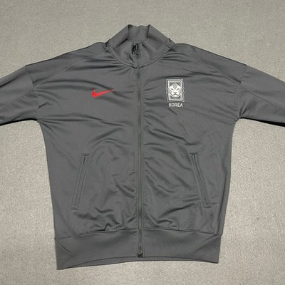 South Korea Jacket Mens Small Grey Black Nike Football National