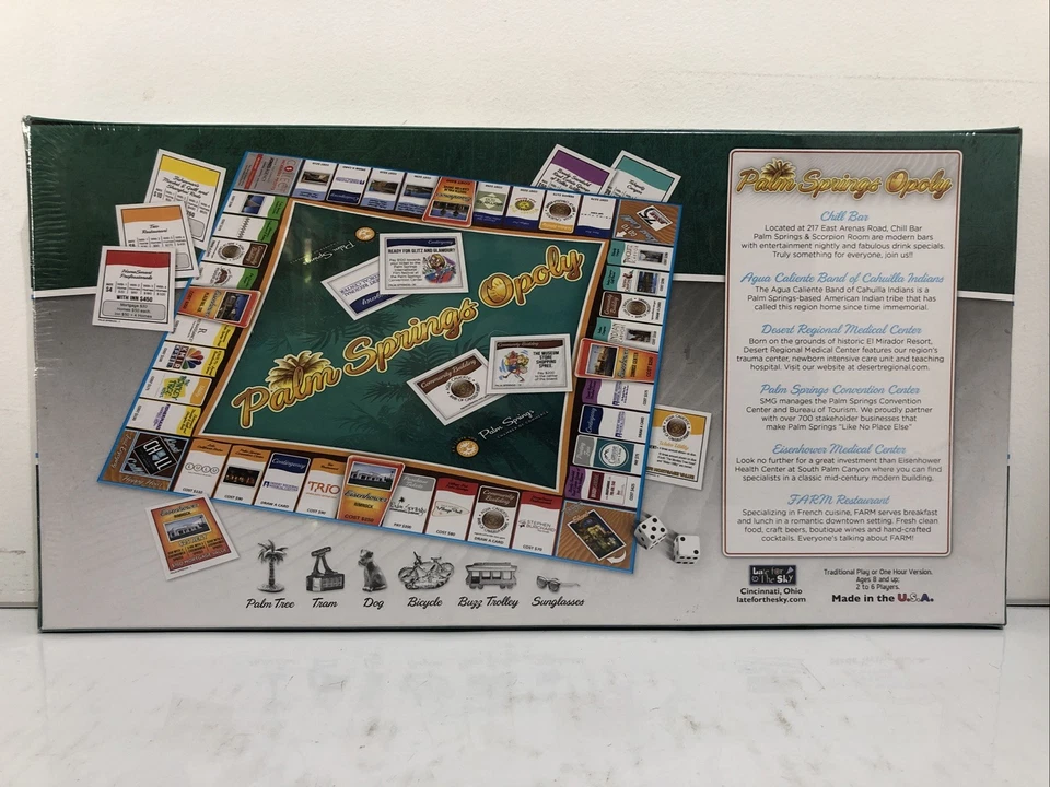 PALM SPRINGS OPOLY GAME MONOPOLY Local Version Board Game- New Still Sealed - Image 2 of 4