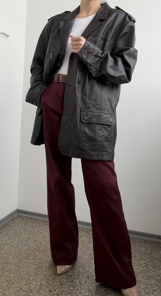 Women JCC Collection Jacket Brown Leather XXL