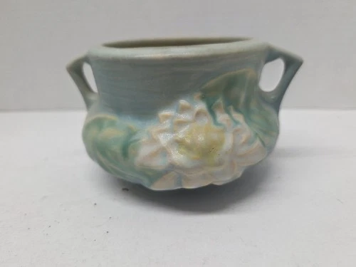Roseville Water Lily 663 Jardiniere Vase Double Handled