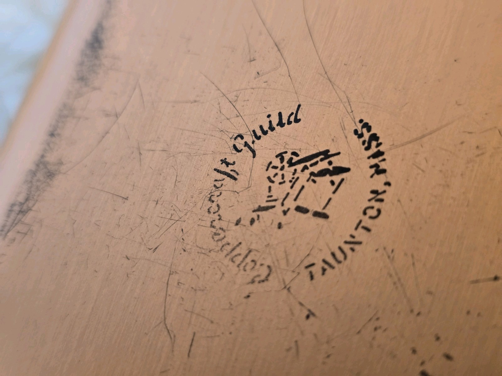 Vtg Coppercraft Guild Copper Silent Butler Ashtray USA Wood Handle Cottagecore