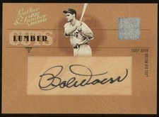 2005 Donruss Leather & lumber Cuts Bobby Doerr Auto Game Used Jersey /128 Relic